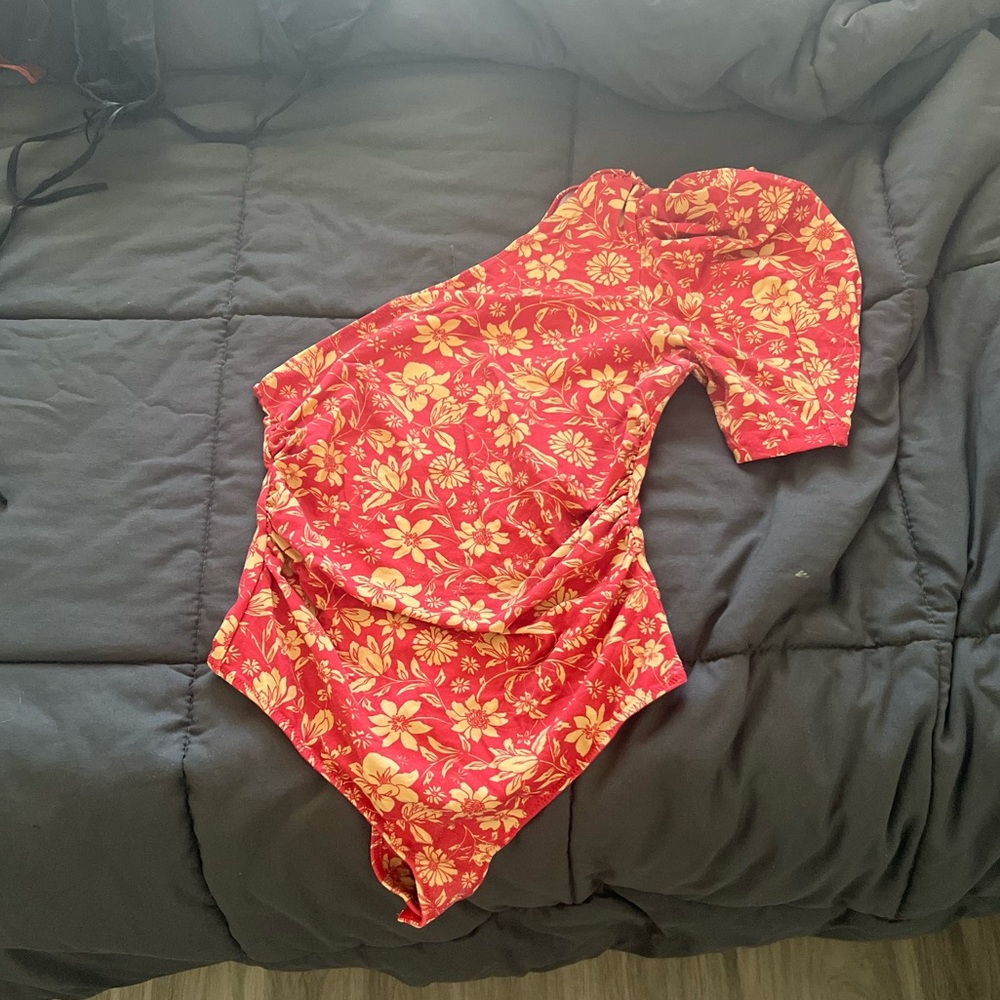 Free People one shoulder bodysuit